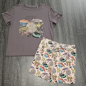 Bamboo Bliss Epcot Graphic Tee & Jogger Shorts Set 4T